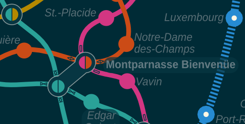 Plan centré sur Montparnasse.